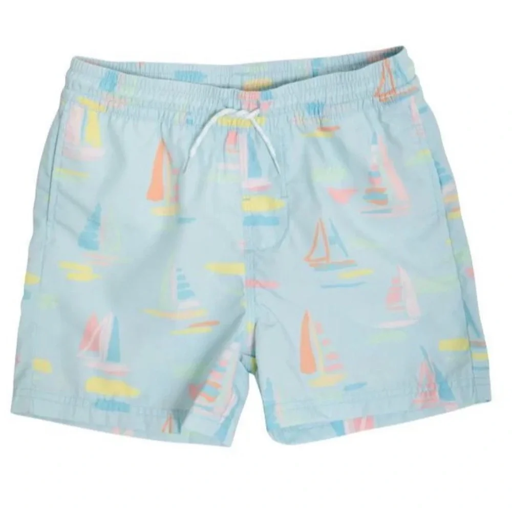 TBBC Tortola Swim Trunks Sandyport Sailboats Size Medium - Picture 1 of 8